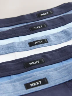 Ondergoed|Next - Set van 5 boxershorts met zachte tailleband (1,5-16 jr) Blauw