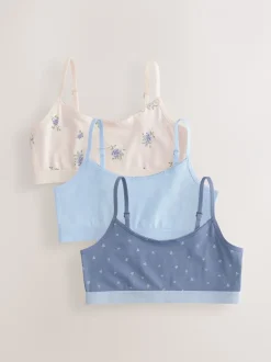Alle Ondergoed*Next - Set van 3 crop tops (5-16 jr) Blauw