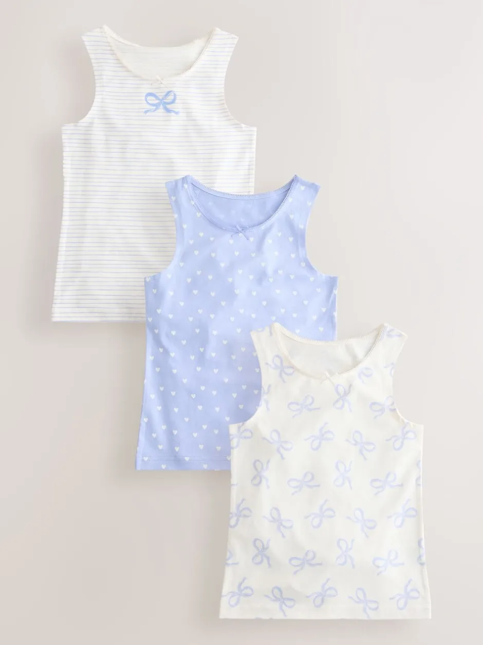 Alle Ondergoed*Next - Set van 3 hemdjes met print (1,5-16 jr) Blauw