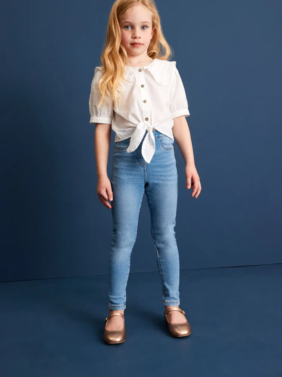 Jeans|Next - Set van 2 jeggings met elastische taille (3-16 jr) Blauw