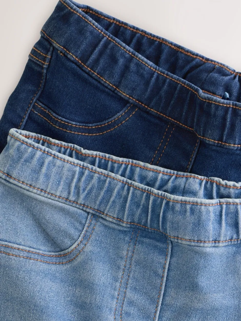Jeans|Next - Set van 2 jeggings met elastische taille (3-16 jr) Blauw