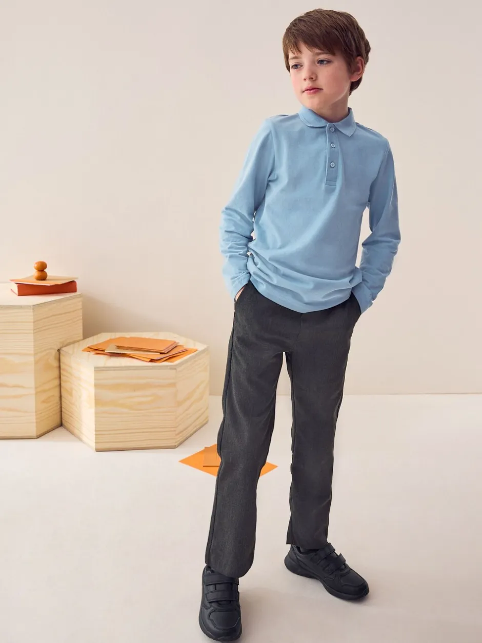Schoolkleding*Next - Set van 2 poloshirts met lange mouwen (3-16jaar) Blauw