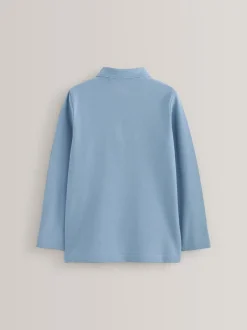 Schoolkleding*Next - Set van 2 poloshirts met lange mouwen (3-16jaar) Blauw