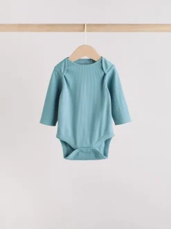 Rompertjes En Hemdjes|Multipacks|Next Blauw - Set van 5 rompers met lange mouwen