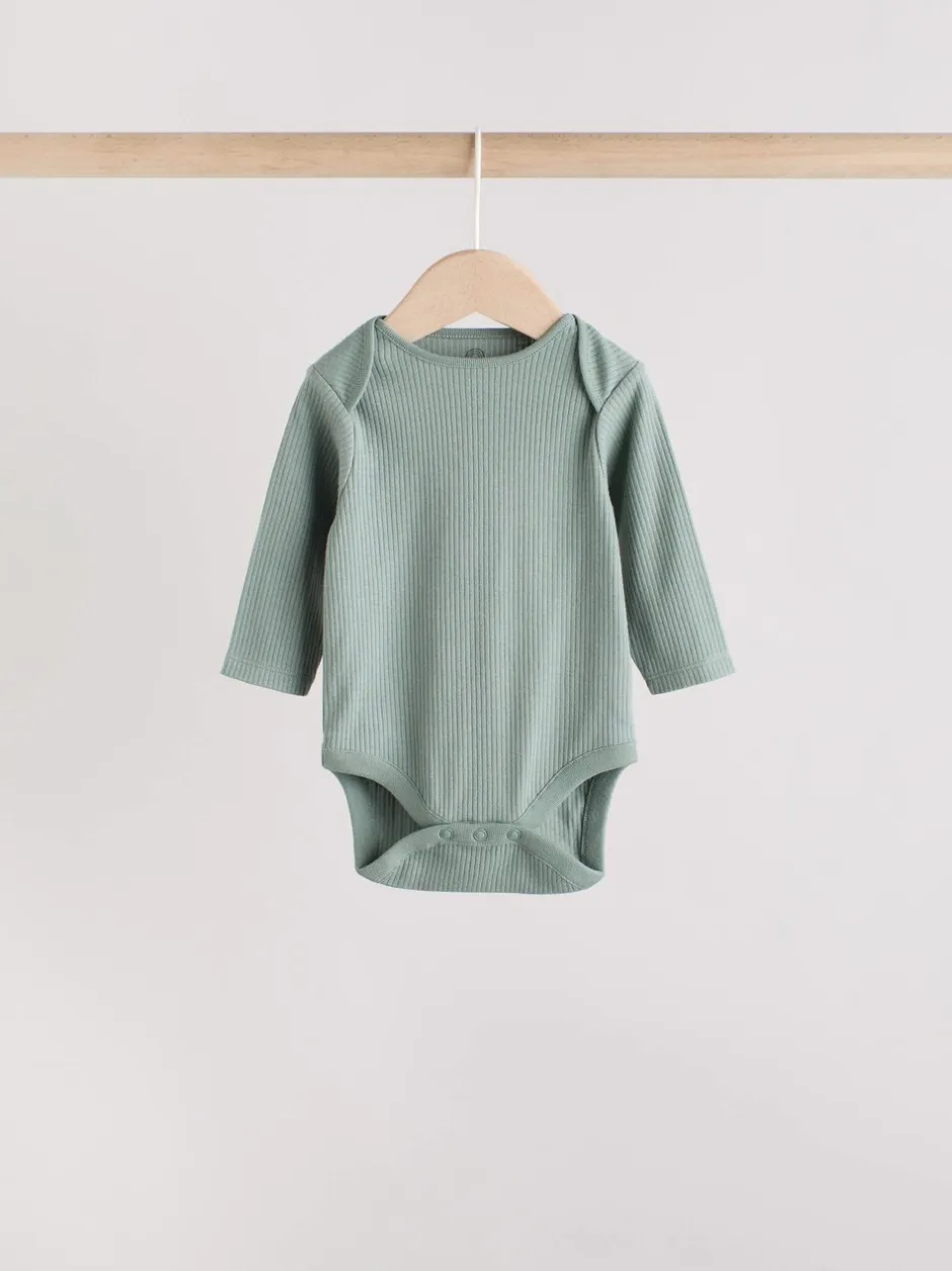 Rompertjes En Hemdjes|Multipacks|Next Blauw - Set van 5 rompers met lange mouwen