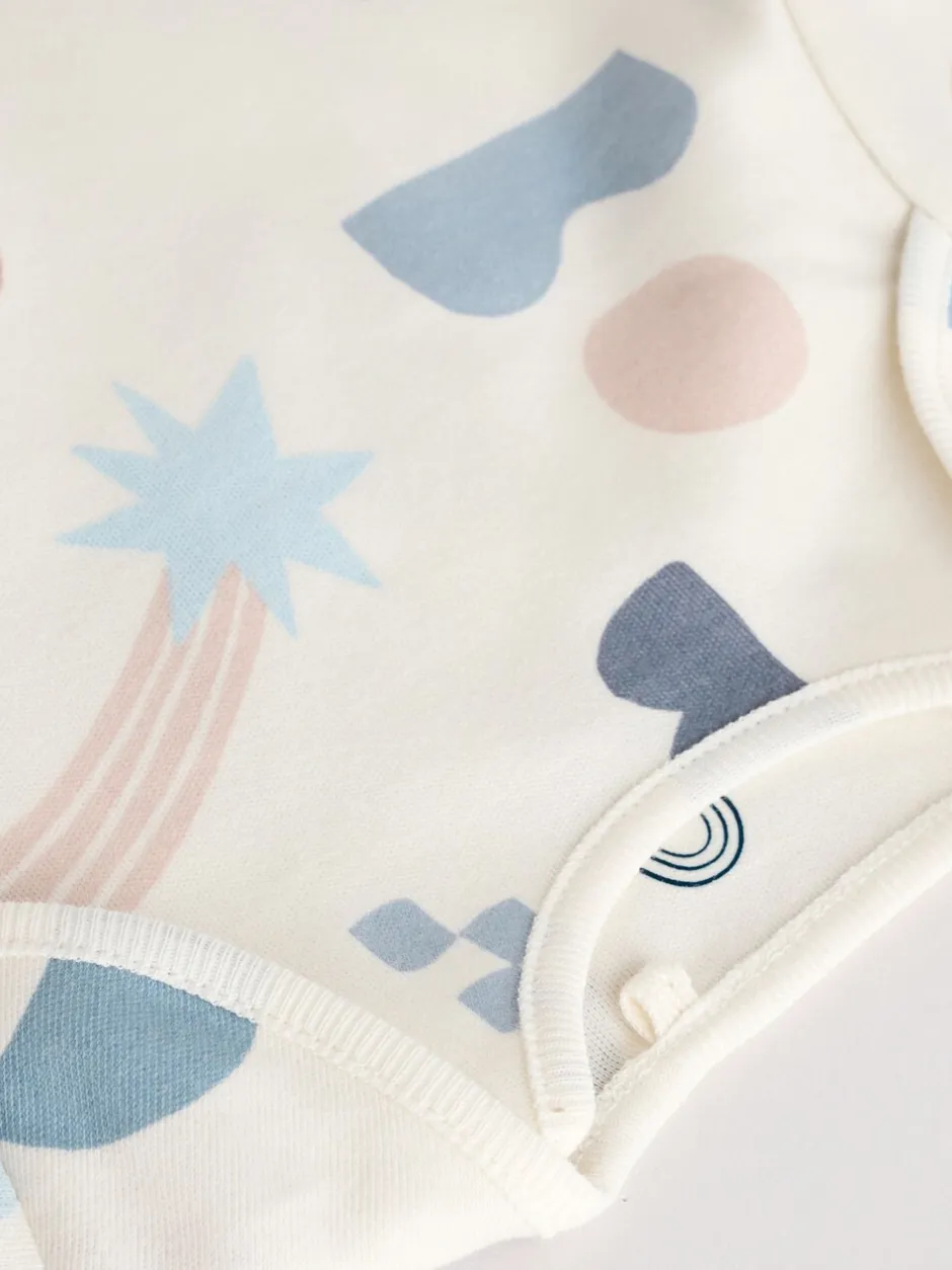 Rompertjes En Hemdjes|Rompertjes En Hemdjes|Next Blauw - Set van 5 rompers met lange mouwen