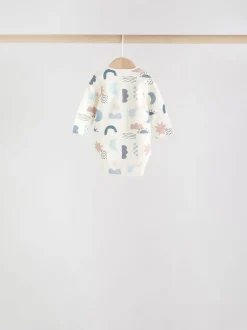 Rompertjes En Hemdjes|Rompertjes En Hemdjes|Next Blauw - Set van 5 rompers met lange mouwen