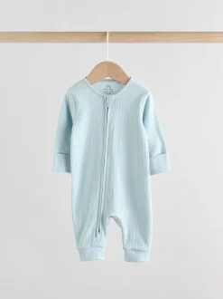 Multipacks|Babypakjes En Babypyjama's*Next Blauw - Set van 3 voetloze Baby-pyjama's met tweewegrits (0-3jr)