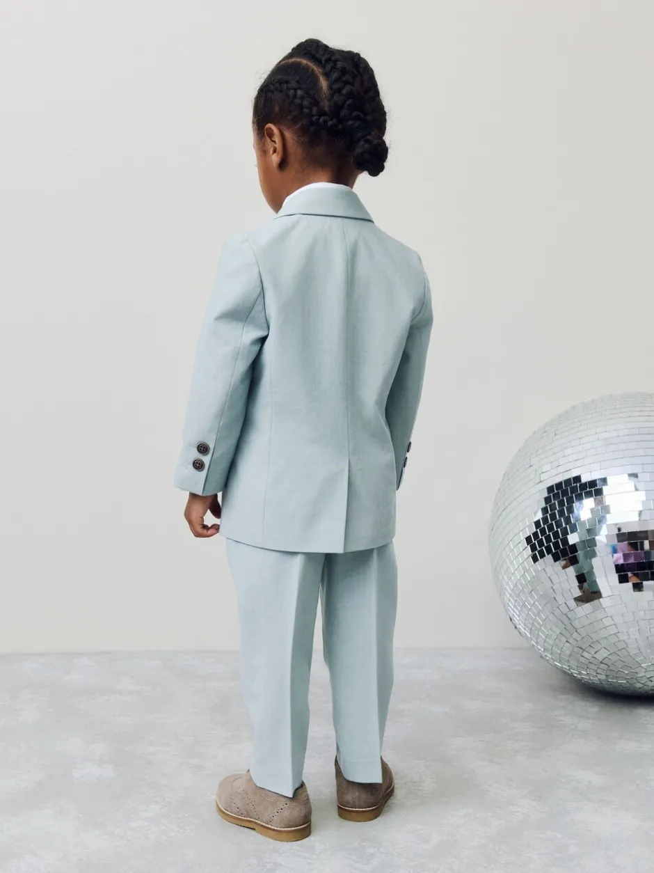 Sets En Combisets|Gelegenheidskleding*Next Blauw - Set van blazer, overhemd, broek en vlinderstrik (3mnd -9jr)