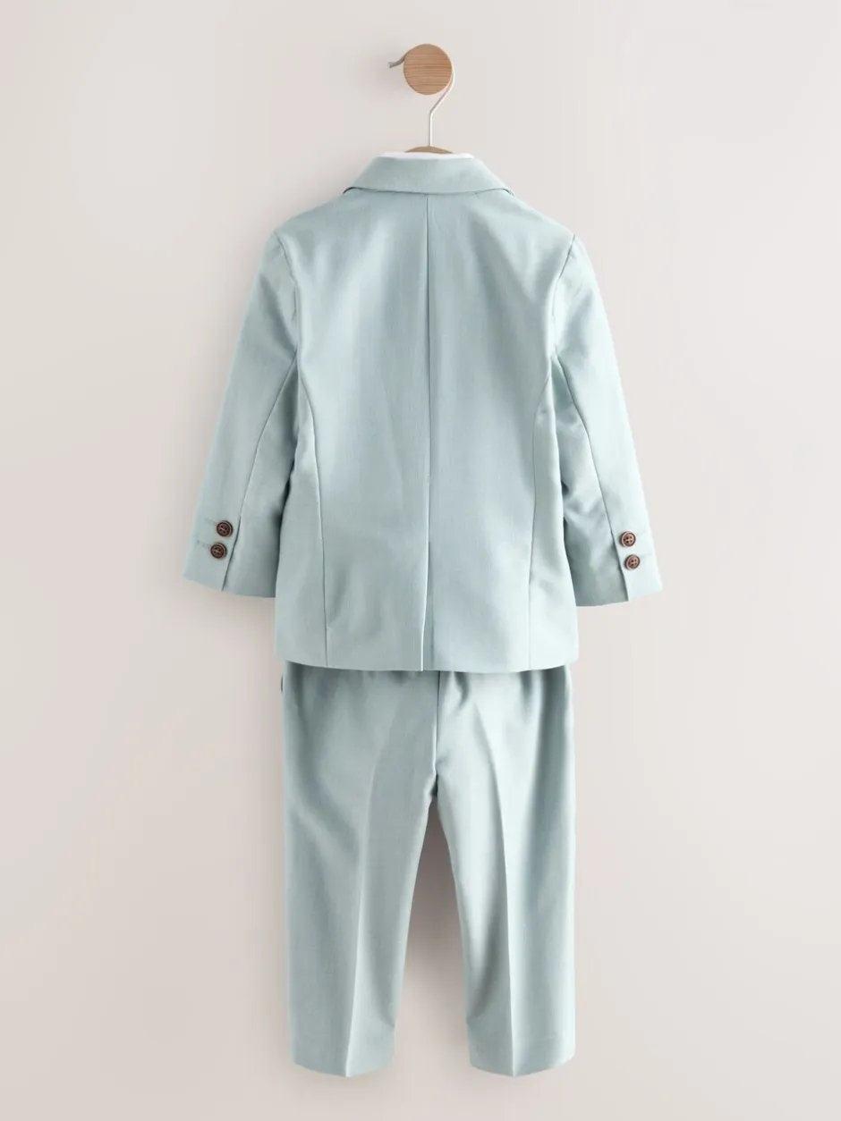 Sets En Combisets|Gelegenheidskleding*Next Blauw - Set van blazer, overhemd, broek en vlinderstrik (3mnd -9jr)