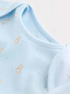 Rompertjes En Hemdjes|Rompertjes En Hemdjes|Next Blauw - Short Sleeve Baby Bear Bodysuit