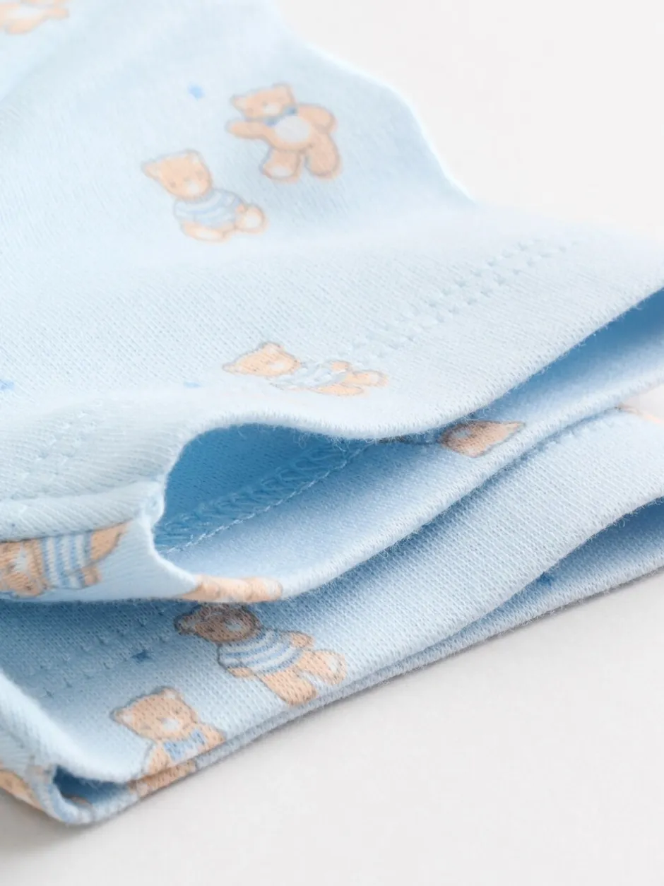 Rompertjes En Hemdjes|Rompertjes En Hemdjes|Next Blauw - Short Sleeve Baby Bear Bodysuit