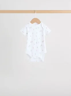 Rompertjes En Hemdjes|Rompertjes En Hemdjes|Next Blauw - Short Sleeve Baby Bear Bodysuit