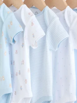 Rompertjes En Hemdjes|Rompertjes En Hemdjes|Next Blauw - Short Sleeve Baby Bear Bodysuit
