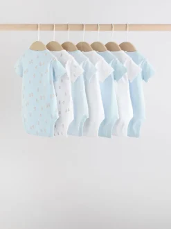 Rompertjes En Hemdjes|Rompertjes En Hemdjes|Next Blauw - Short Sleeve Baby Bear Bodysuit