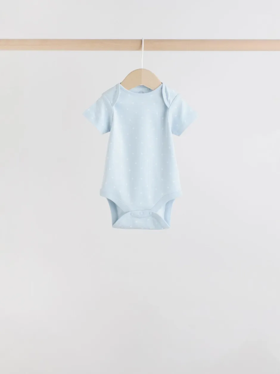 Rompertjes En Hemdjes|Rompertjes En Hemdjes|Next Blauw - Short Sleeve Baby Bear Bodysuit