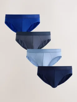 Ondergoed|Ondergoed*Next Blauw - Signature Comfort Blues Boxers 4 Pack