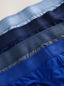 Ondergoed|Ondergoed*Next Blauw - Signature Comfort Blues Boxers 4 Pack