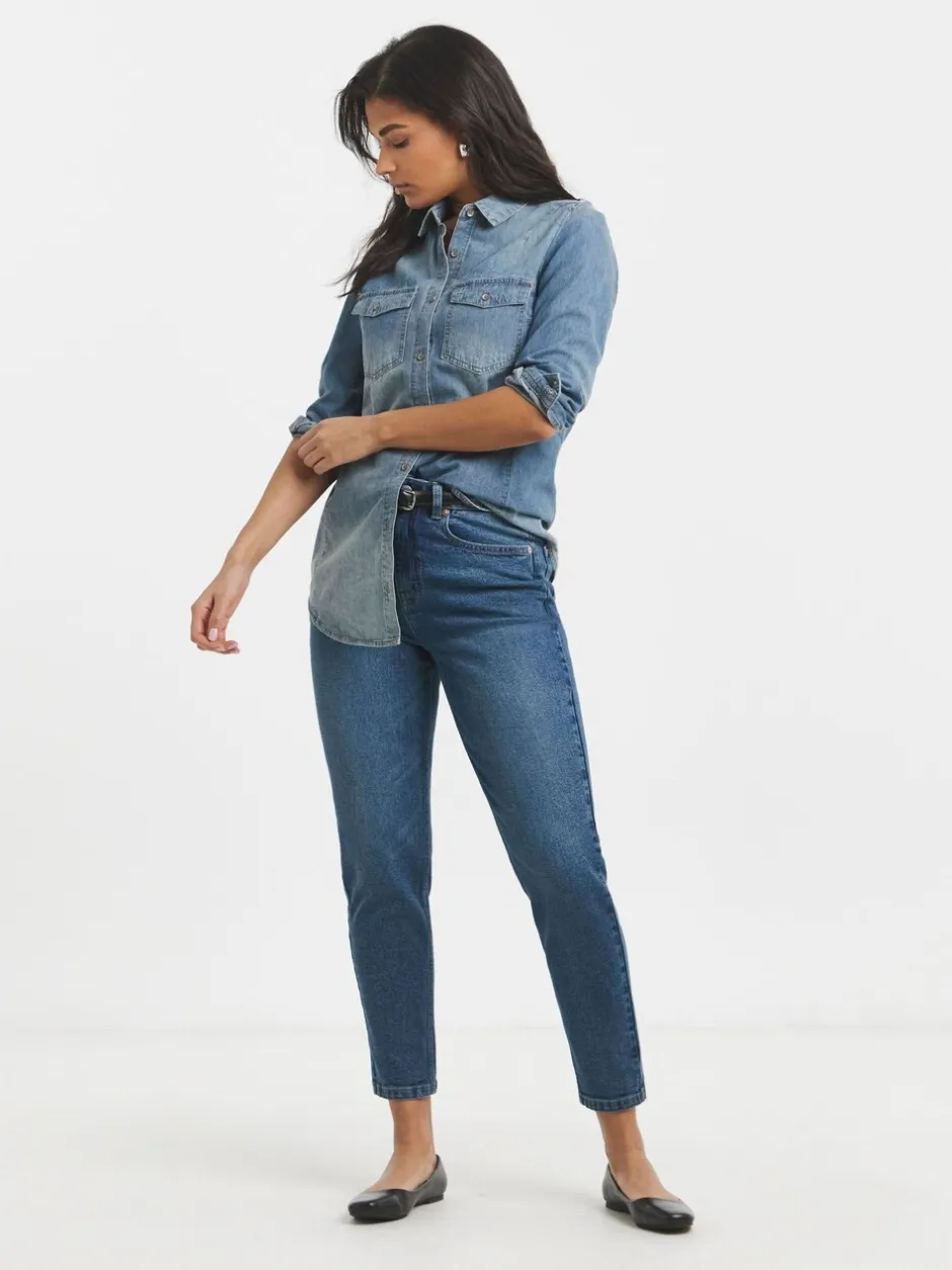 Jeans|Simply Be - 99/1 Loose Mom Jeans Blauw