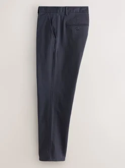 Broeken En Chino's|Next - Single Pleated Stretch Chinos Trousers Blauw