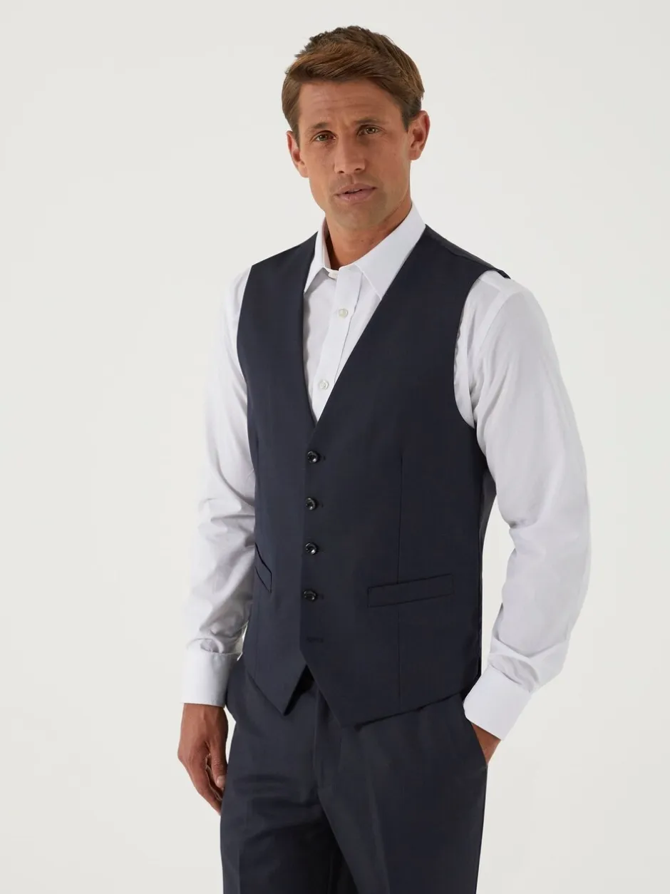 Vesten|Skopes - Farnham gilet single breasted Blauw