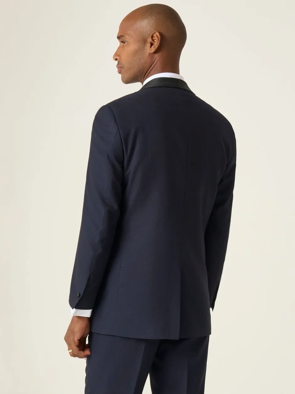 Smokings En Feestkleding*Skopes - getailleerd Newman-kostuum met ruit: jas Blauw