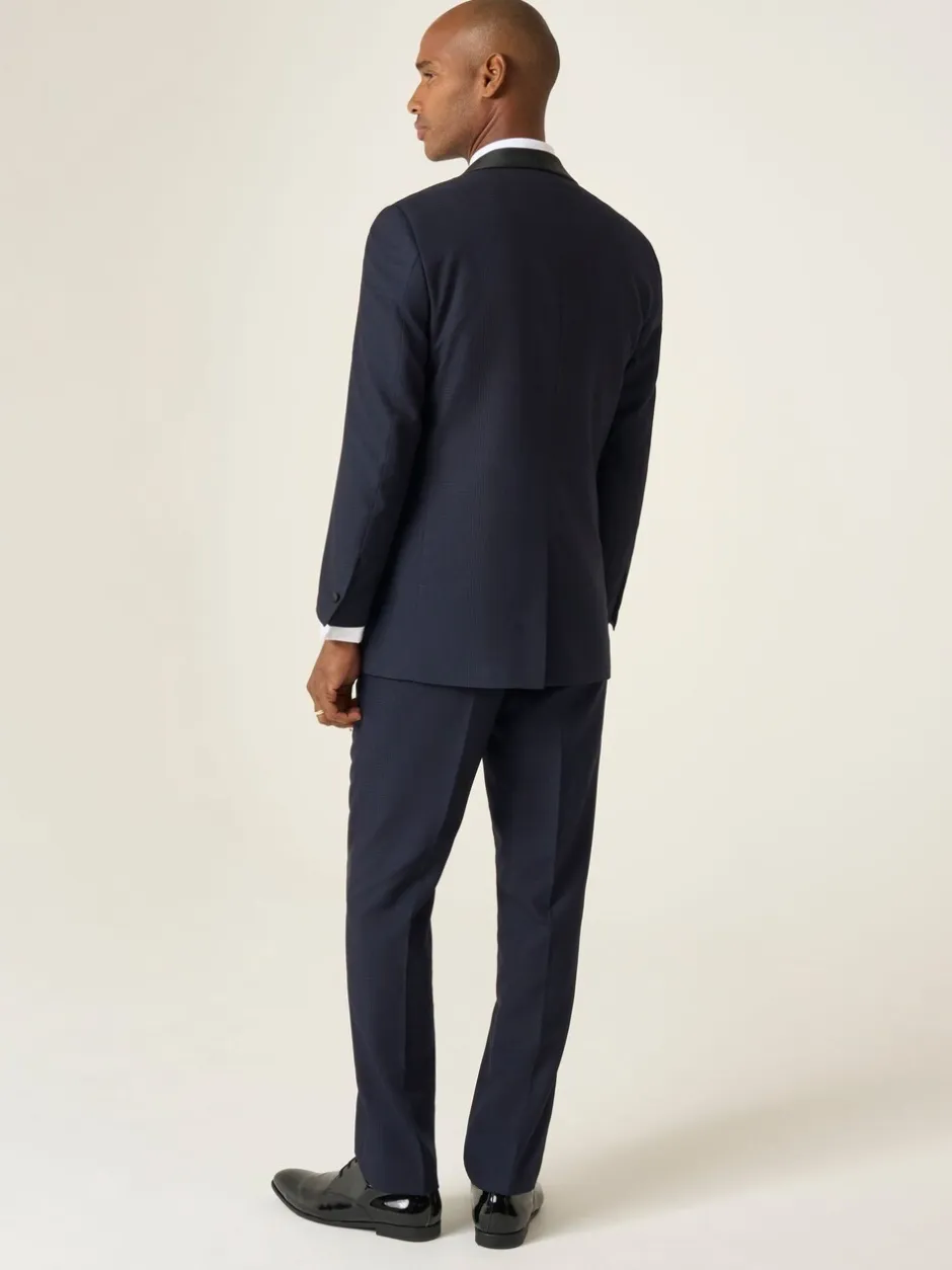 Smokings En Feestkleding*Skopes - getailleerd Newman-kostuum met ruit: jas Blauw