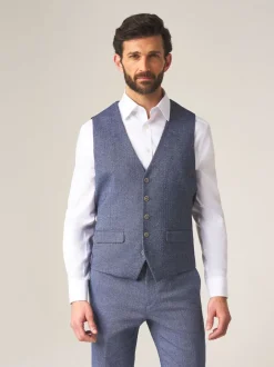 Vesten*Skopes Blauw - Jude maatsnit getailleerd vest