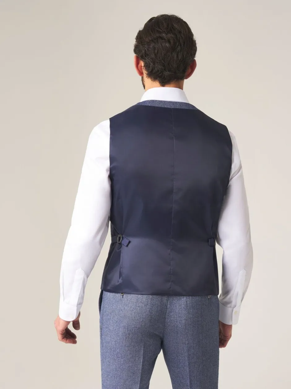 Vesten*Skopes Blauw - Jude maatsnit getailleerd vest