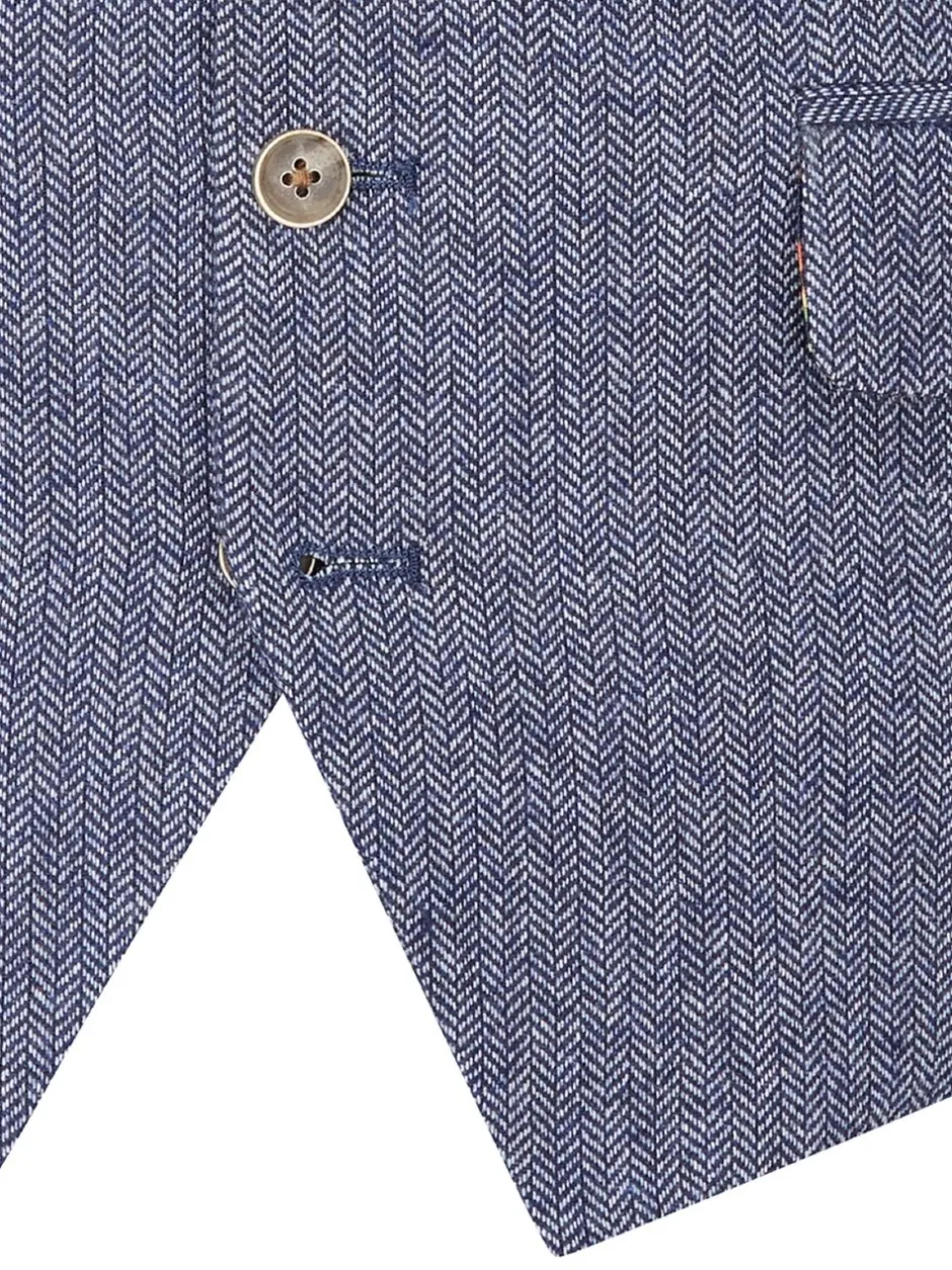 Vesten*Skopes Blauw - Jude maatsnit getailleerd vest