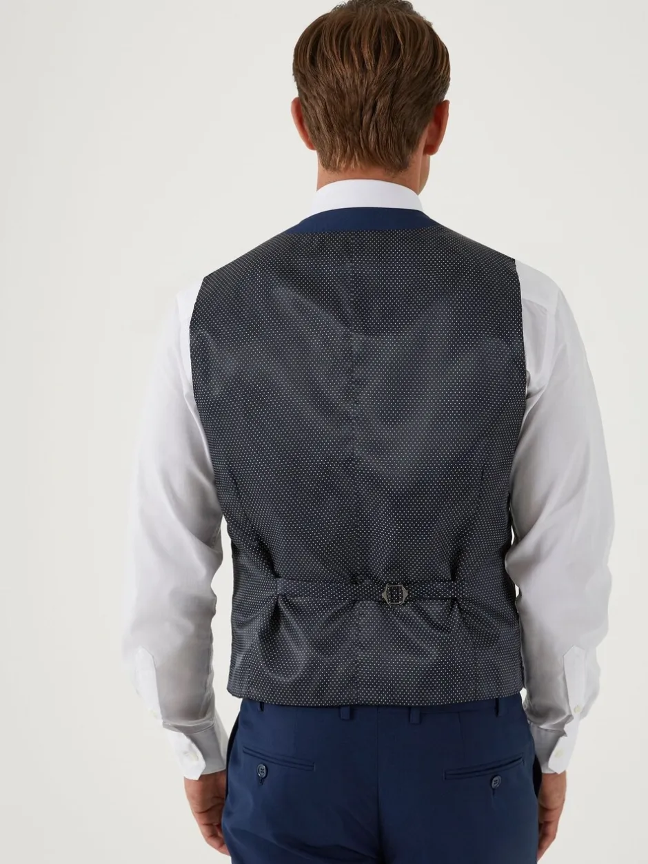 Vesten|Skopes - Milan Scoop Slim fit gilet Blauw