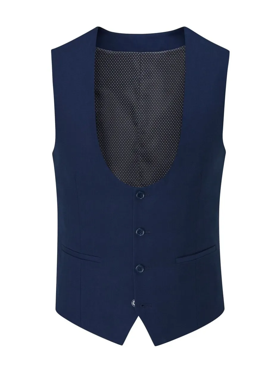Vesten|Skopes - Milan Scoop Slim fit gilet Blauw