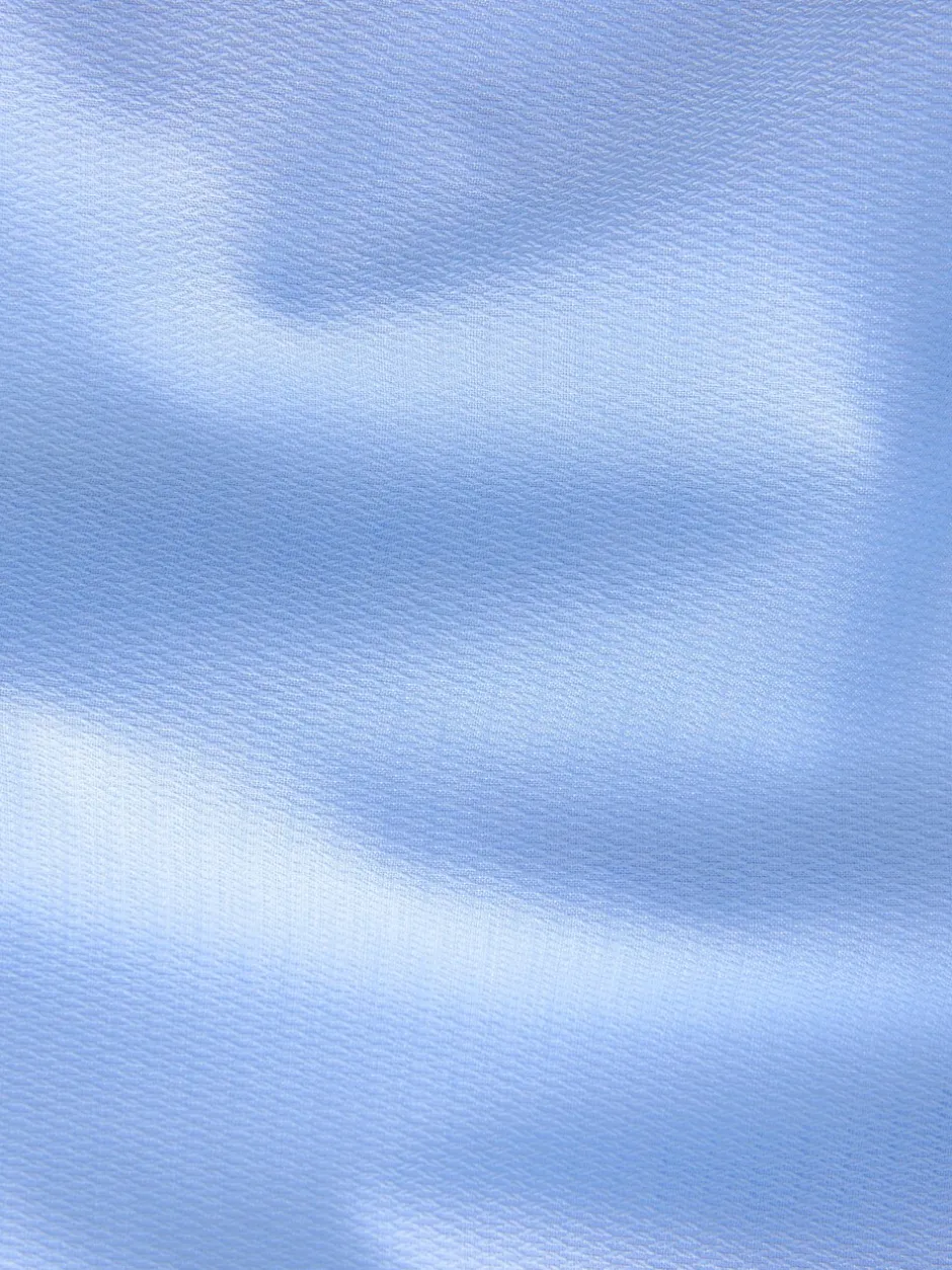 Formele Overhemden|Shirts|Next - Slim Fit - Eenvoudig te strijken slim fit overhemd met textuur en dubbele manchetten Blauw