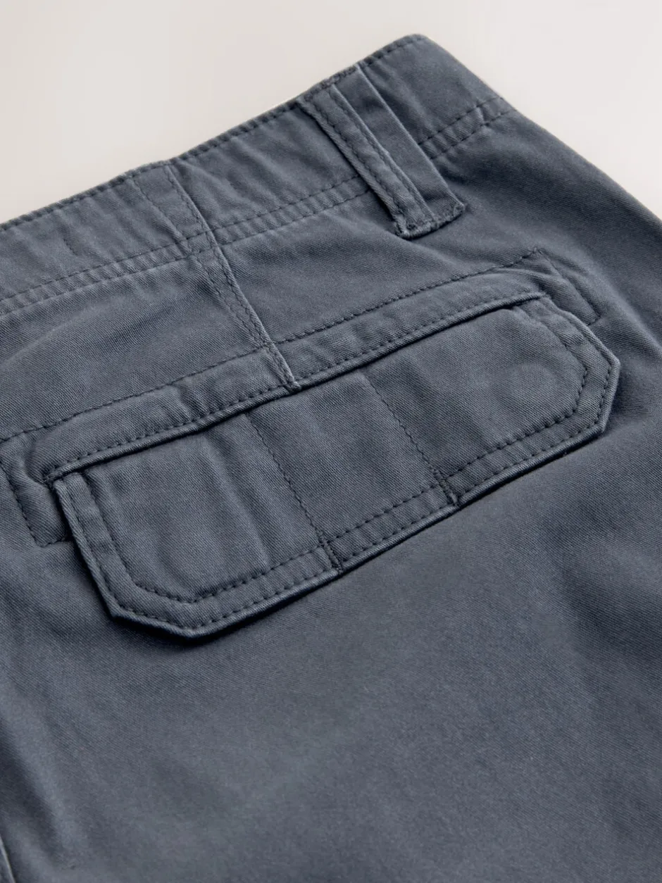Broeken En Chino's|Next Blauw - Slim Fit - Katoenen cargostretchbroek
