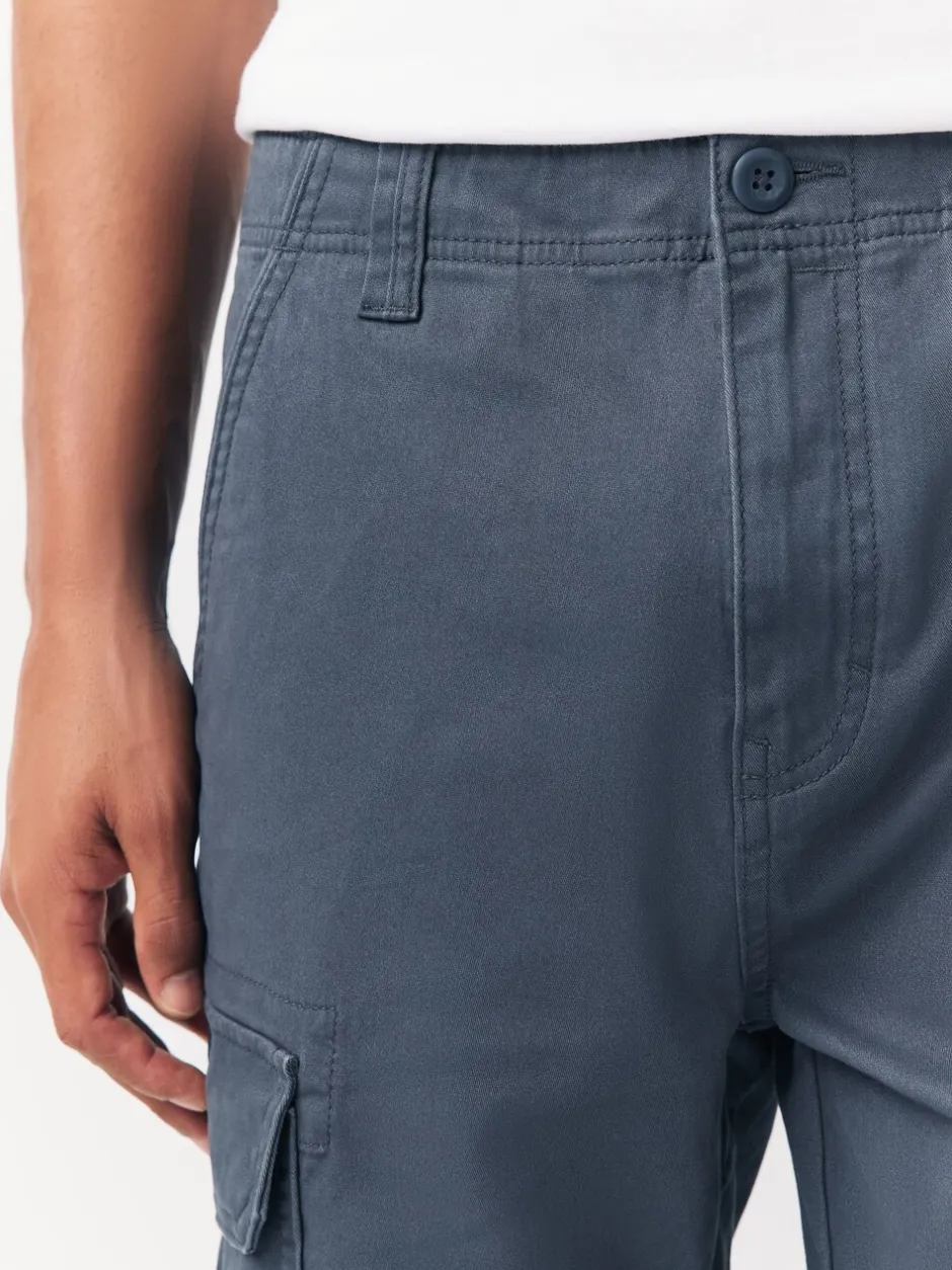 Broeken En Chino's|Next Blauw - Slim Fit - Katoenen cargostretchbroek