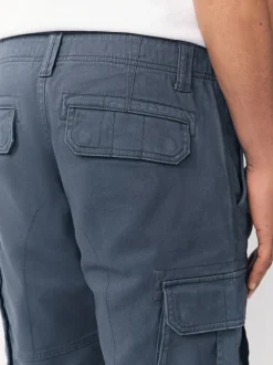 Broeken En Chino's|Next Blauw - Slim Fit - Katoenen cargostretchbroek
