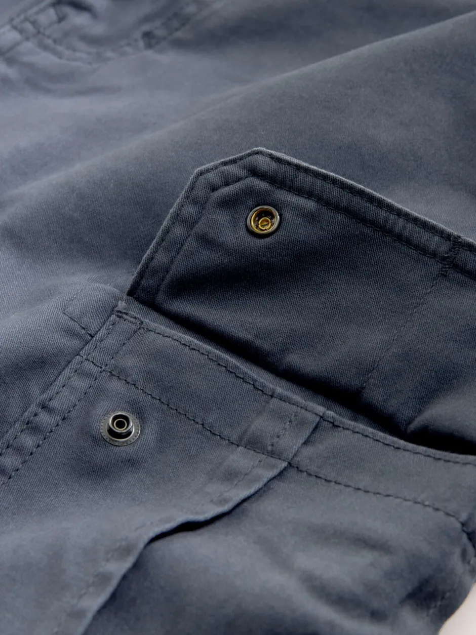 Broeken En Chino's|Next Blauw - Slim Fit - Katoenen cargostretchbroek