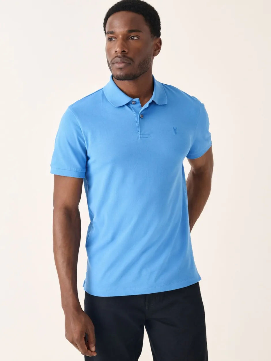 Poloshirts|Next Blauw - Slim Fit - Piqué poloshirt met korte mouwen