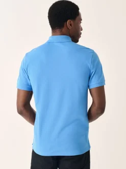 Poloshirts|Next Blauw - Slim Fit - Piqué poloshirt met korte mouwen
