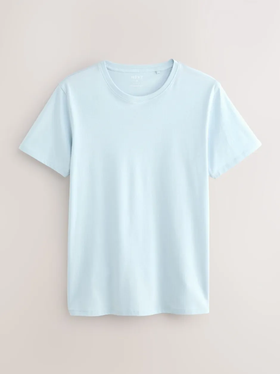 Ondergoed|Ondergoed|Next Blauw - Slim Fit - Set van 5 100% katoenen T-shirts met laagjes