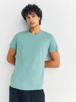 Ondergoed|Ondergoed|Next Blauw - Slim Fit - Set van 5 100% katoenen T-shirts met laagjes