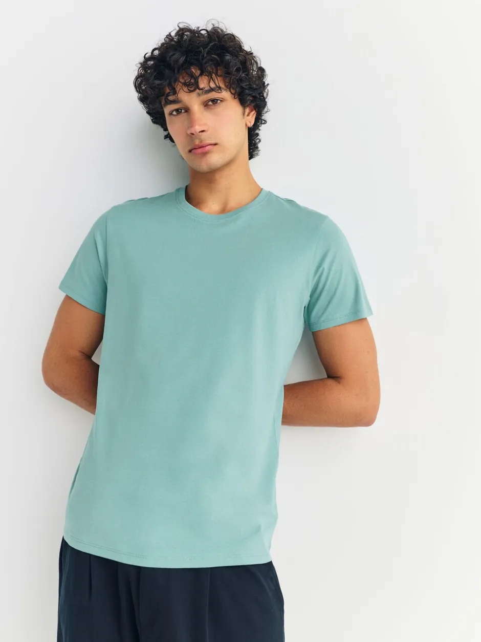 Ondergoed|Ondergoed|Next Blauw - Slim Fit - Set van 5 100% katoenen T-shirts met laagjes