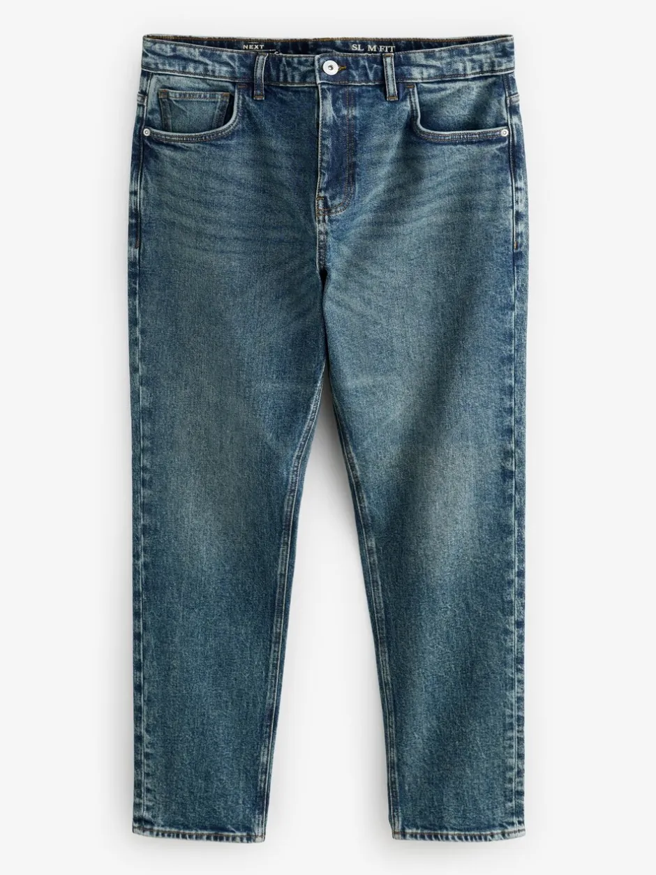 Jeans*Next - Slim Fit - Vintage wash denim jeans Blauw