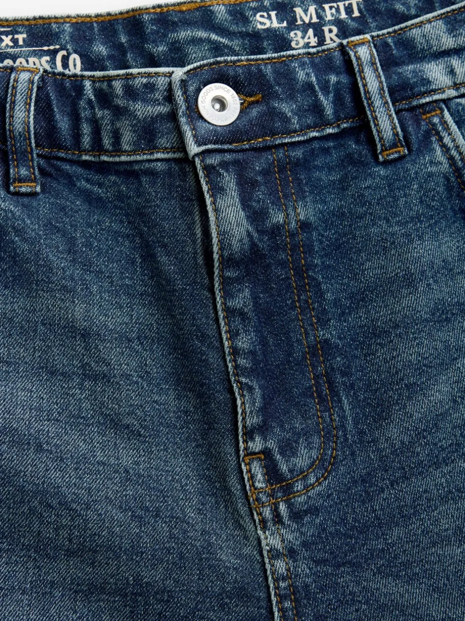 Jeans*Next - Slim Fit - Vintage wash denim jeans Blauw
