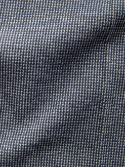 Formele Broek|Next - Slim fit getextureerde broek met elastische achterkant en stretchy Blauw