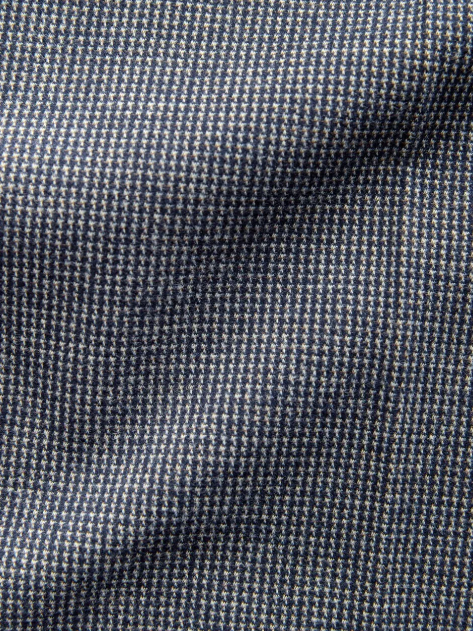 Formele Broek|Next - Slim fit getextureerde broek met elastische achterkant en stretchy Blauw