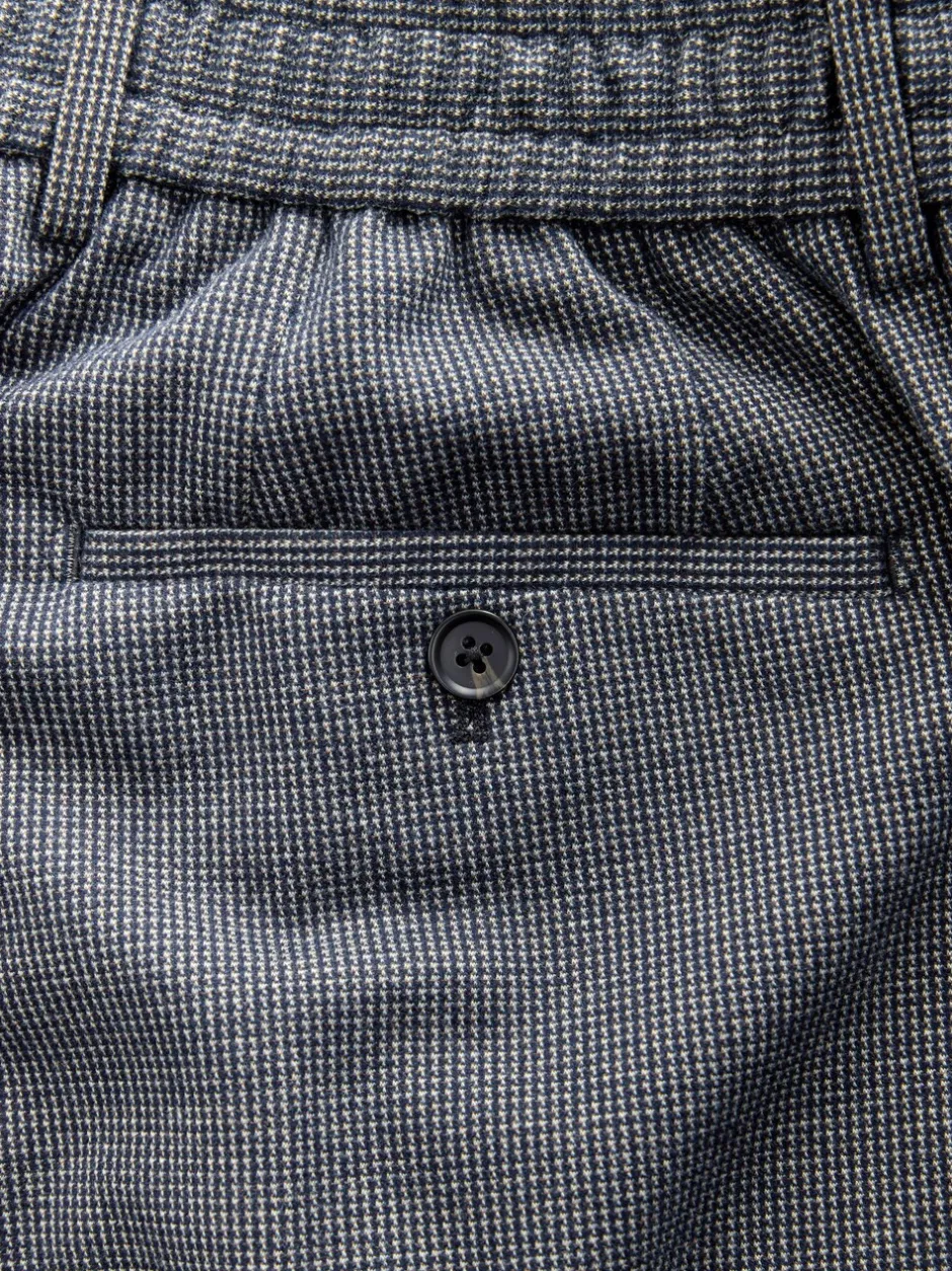 Formele Broek|Next - Slim fit getextureerde broek met elastische achterkant en stretchy Blauw