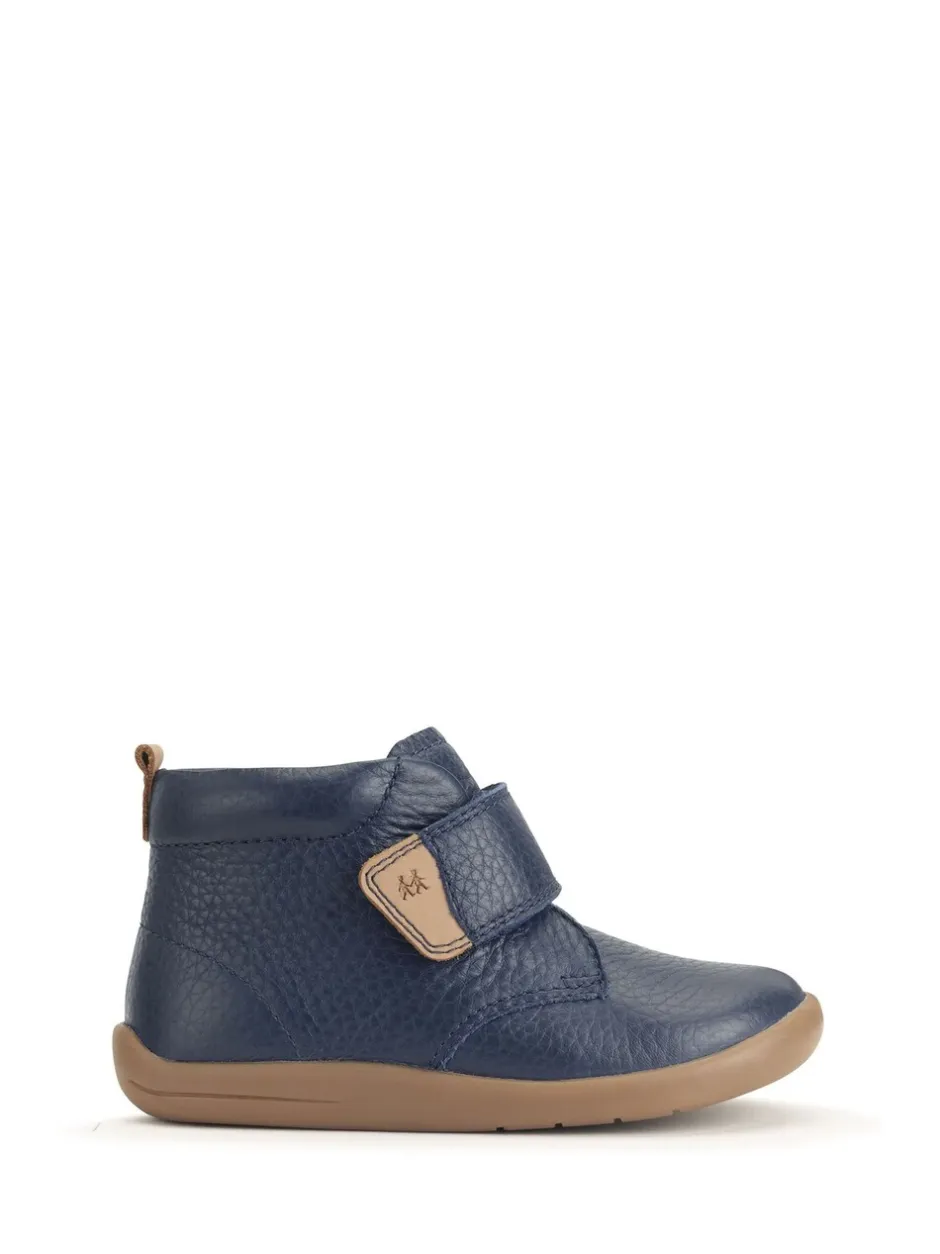 Boots*Start Rite - Totter leren laarzen met ripbies Blauw