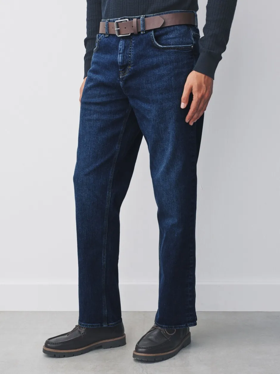 Jeans|Next - Straight fit - Signature jeans met ceintuur Blauw