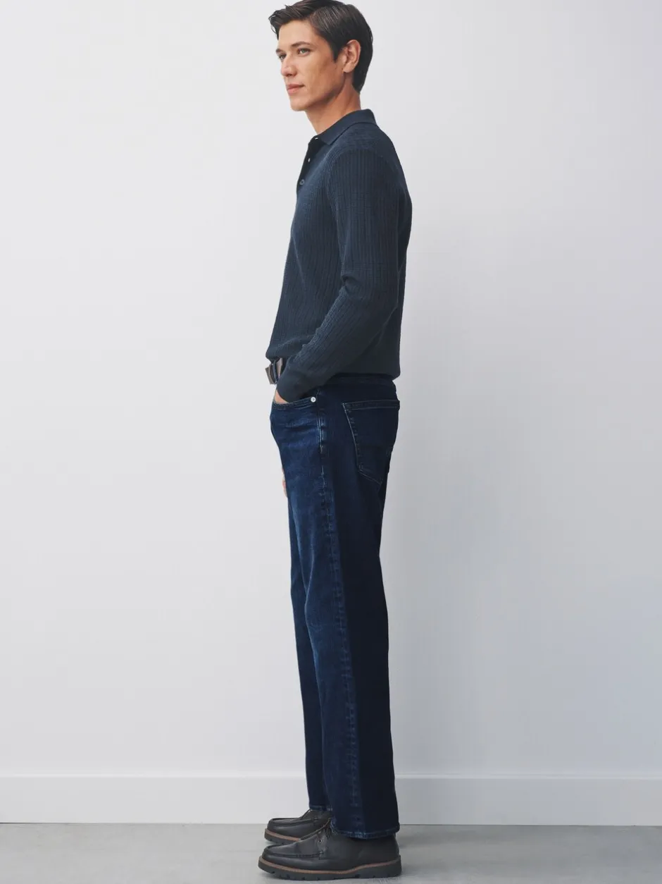Jeans|Next - Straight fit - Signature jeans met ceintuur Blauw